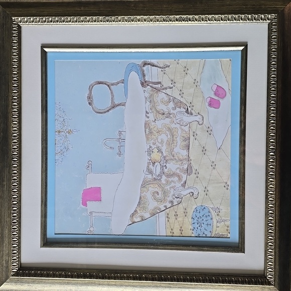 Elegant Framed Bathtub Art - Picture 1 of 5